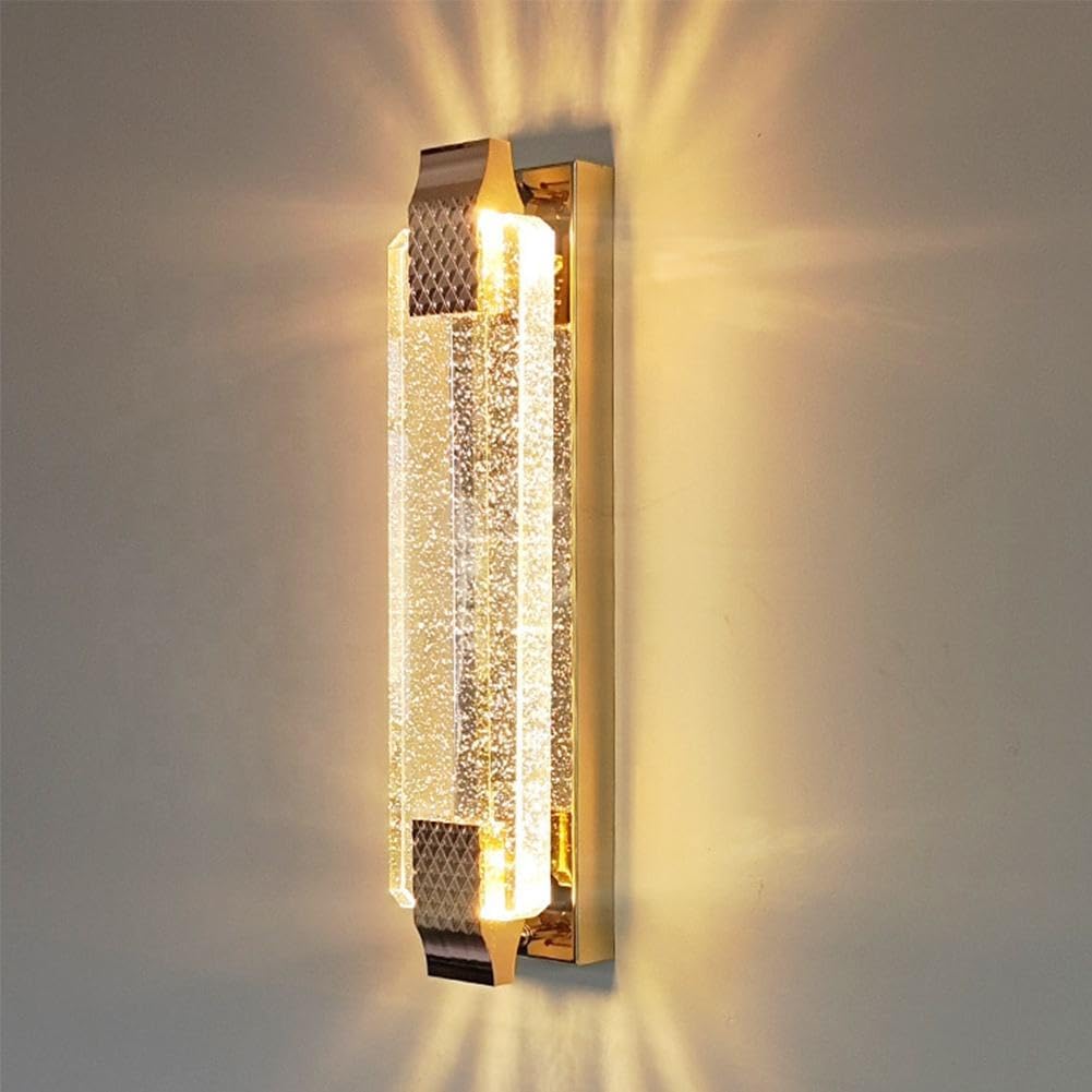 LED Wall Light Crystal Gold 12W
