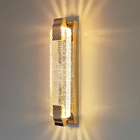 LED Wall Light Crystal Gold 12W