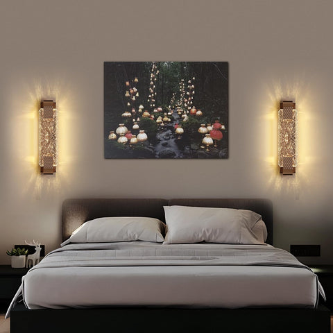 LED Wall Light Crystal Gold 12W