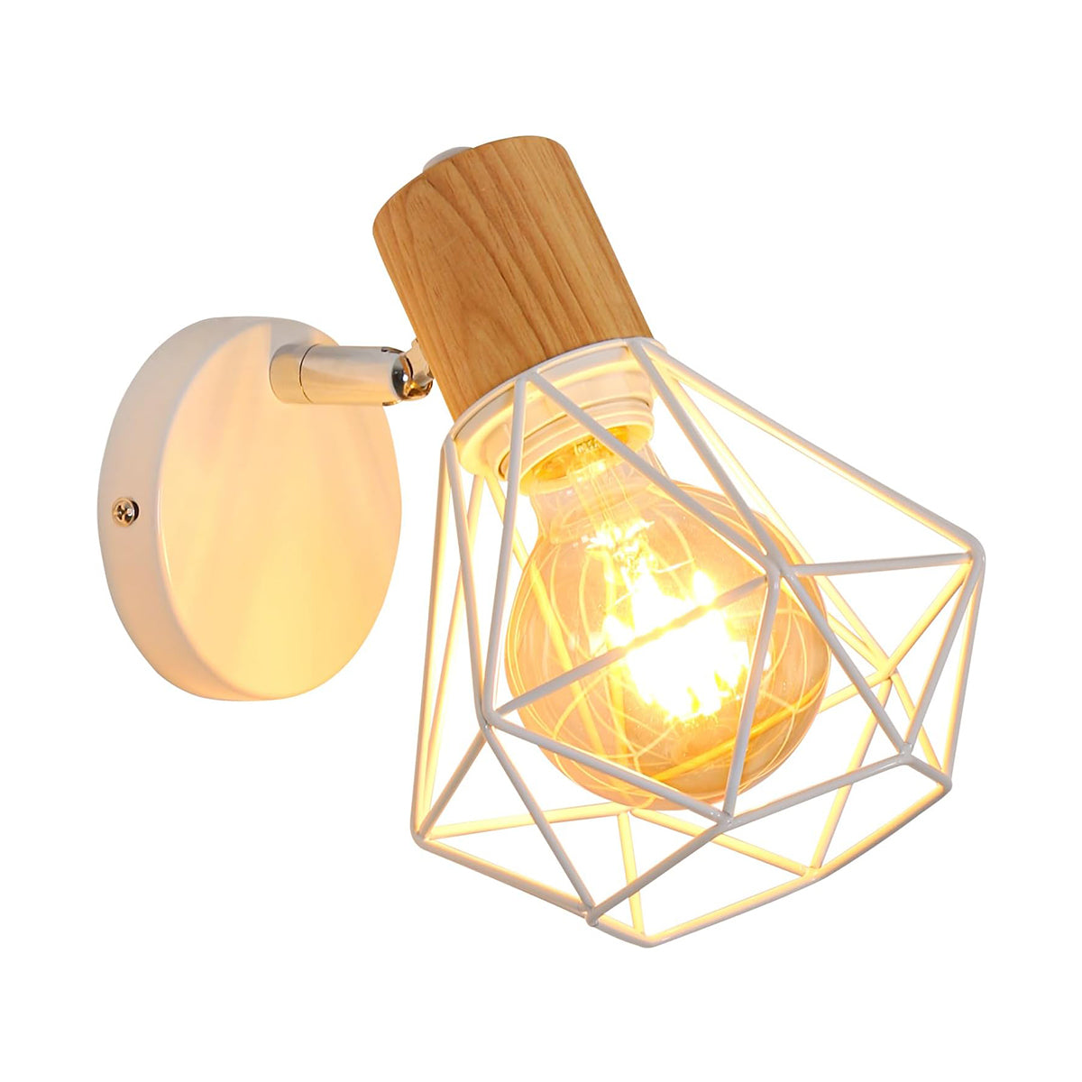 Industrial Metal Cage Wall Light with E27 Socket