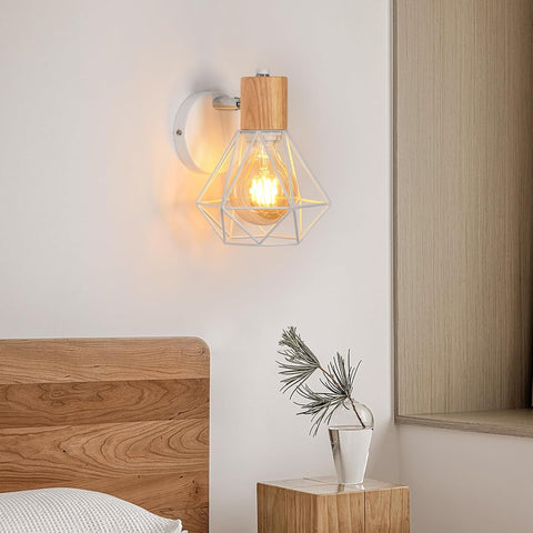 Industrial Metal Cage Wall Light with E27 Socket