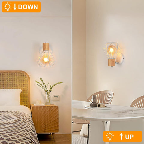 Industrial Metal Cage Wall Light with E27 Socket