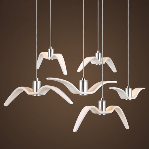Lustre, Lampe suspendue 3000K lumière chaude conception de mouette lustre décoratif simple moderne Type B Diamètre 32cm