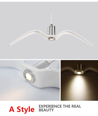 Lustre, Lampe suspendue 3000K lumière chaude conception de mouette lustre décoratif simple moderne Type B Diamètre 32cm