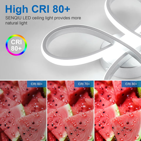 LED Ceiling Light 30W Flower Style Silver