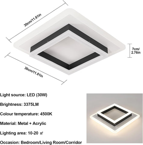 Square LED Ceiling Light 4500K