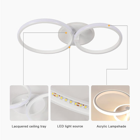 Modern LED Ceiling Light 42W Round Warm White
