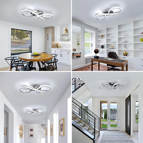 Modern LED Ceiling Light Double Ring