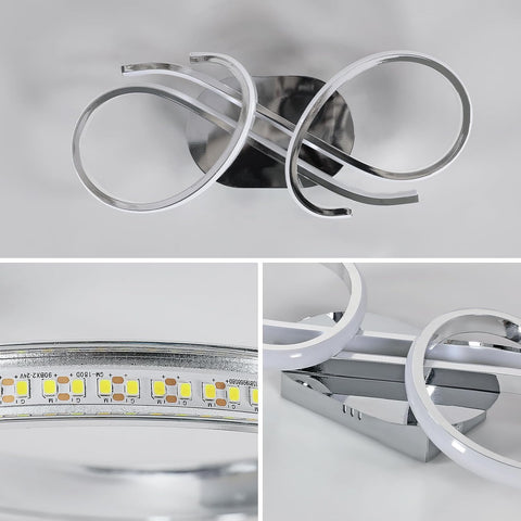 Modern LED Ceiling Light Double Ring