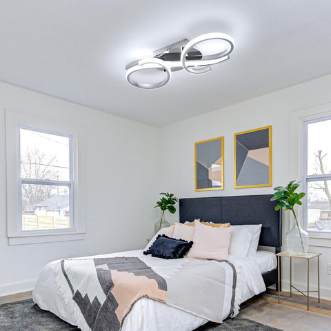 Modern LED Ceiling Light Double Ring