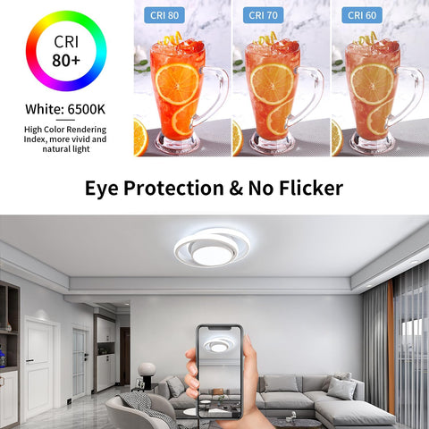 Modern Round LED Ceiling Light 32W 6500K