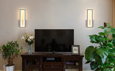 Applique Murale LED Intérieur, 16W Simple Square Lampe Murale LED, Moderne Décoration Eclairage LED Luminaire Mural Murale pour Salon, Chambre, lumière Chaud 3000K Blanc couleur