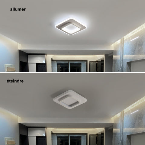 Schéma des effets d'éclairage au plafond