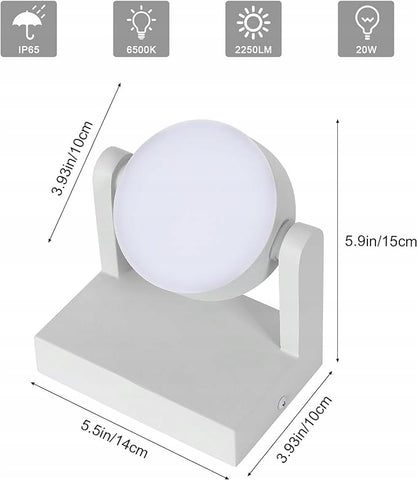 Tableau des dimensions des appliques d'extérieur