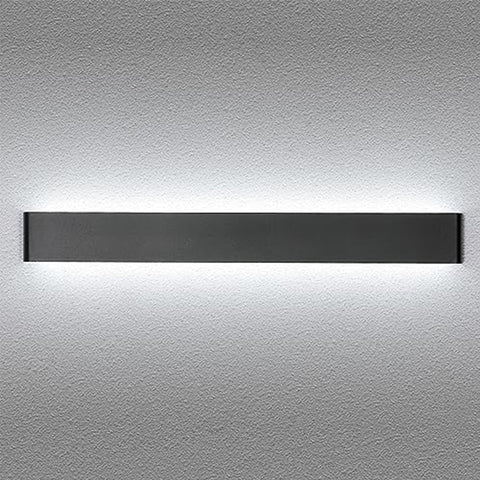 Applique murale LED en aluminium métal moderne Noir, 91 cm, Éclairage, Lumière blanche, 30W, pour Salon