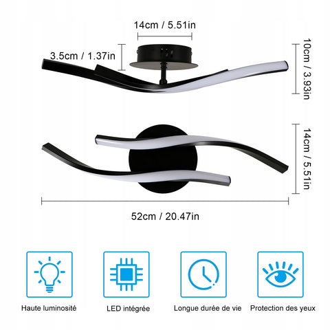 Tableau des tailles de plafonnier