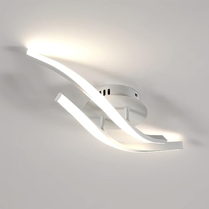 Plafonnier Moderne LED en Aluminium Créatif de Forme Géométrique - Blanc, 52*14*10cm