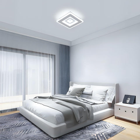 Plafonnier LED Ultra-mince, Blanc, 28W 6500K Lumière Blanche Froide, en Acrylique, 20*5 CM