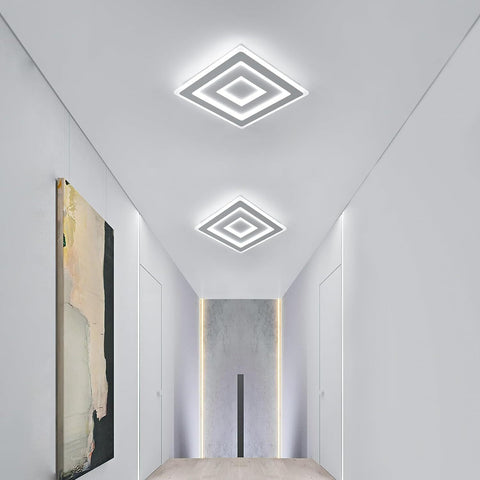 Plafonnier LED Ultra-mince, Blanc, 52W 6500K Lumière Blanche Froide, en Acrylique