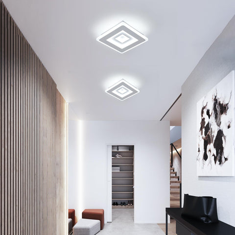 Plafonnier LED Ultra-mince, Blanc, 28W 6500K Lumière Blanche Froide, en Acrylique, 20*5 CM