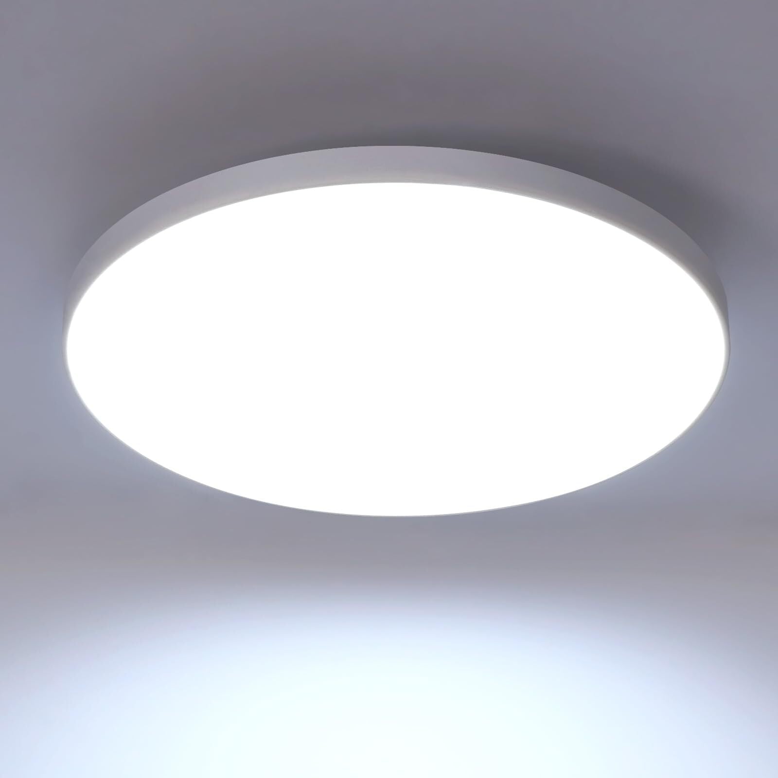 Plafonnier LED, Blanc Rond 27*5 CM, 24W 6500K Lumière Blanche Froide