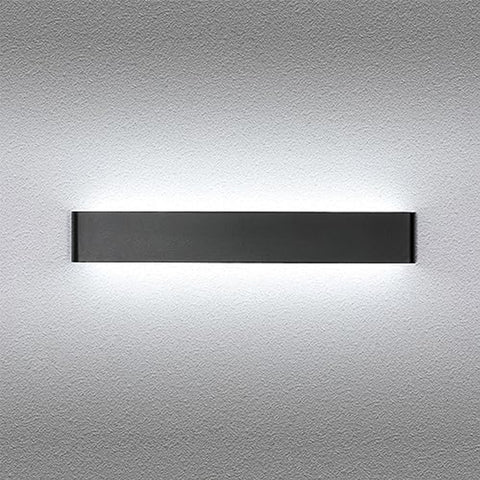 Applique murale LED en aluminium métal moderne,  Noir, 61 cm, Éclairage, Lumière blanche, 18W, Lampe pour Salon Chambre