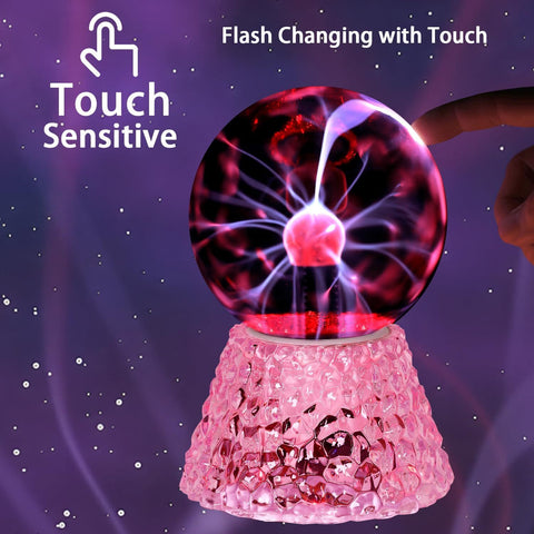 Lumiup Boule de Plasma Magique, Lampe Plasma Sensible au Son et au Toucher