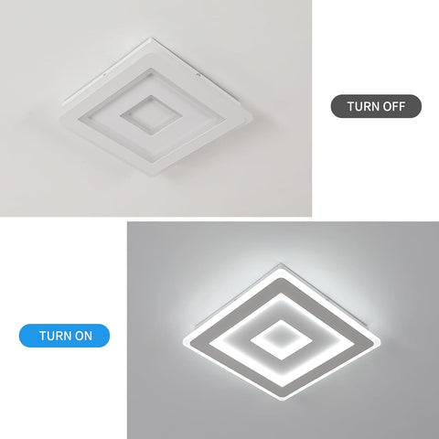 Plafonnier LED Ultra-mince, Blanc, 42W 6500K Lumière Blanche Froide, en Acrylique, 30*5 CM