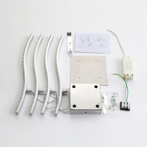 Plafonnier en cristal moderne lampe de plafond en forme de vague LED nordique salon chambre salle à manger Restaurant hôtel décor à la maison