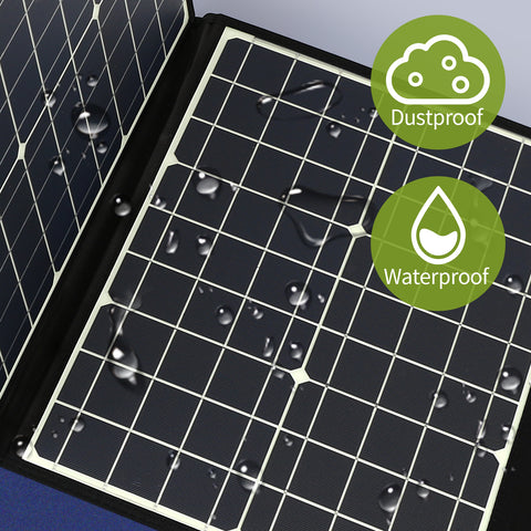120W Panneau Solaire Pliable Modules Solaires Portable Monocristallin PD 45W Chargeur Étanche USB QC3.0 DC Générateur Solaire Extérieur pour Camping et Jardin