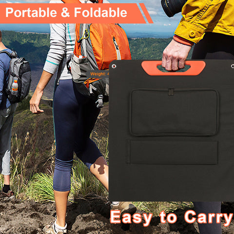 Panneau solaire portatif pour le chargeur solaire pliable de la centrale électrique 20V pour le voyage extérieur de fourgon de camping