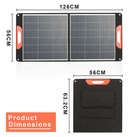 Panneau solaire portatif pour le chargeur solaire pliable de la centrale électrique 20V pour le voyage extérieur de fourgon de camping