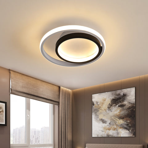 Plafonnier Led 28W 3300lm, Lampe de Plafond Rond Moderne, Luminaire Plafonnier, pour Cuisine, Salon, Chambre, Salle à Manger 3000K Lumière Blanche Chaude
