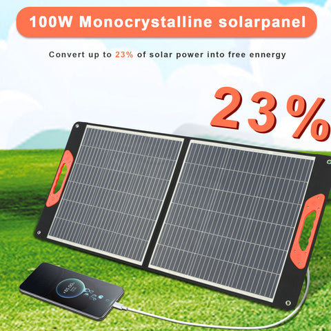 Panneau solaire portatif pour le chargeur solaire pliable de la centrale électrique 20V pour le voyage extérieur de fourgon de camping