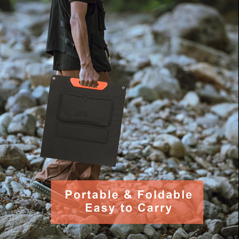 Panneau solaire portatif pour le chargeur solaire pliable de la centrale électrique 20V pour le voyage extérieur de fourgon de camping