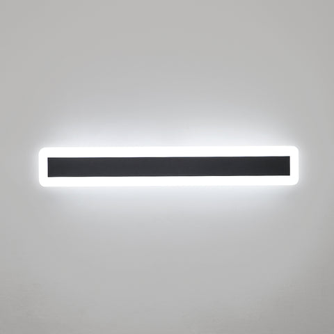 Appliques murales LED, Lampe Éclairage Mural moderne 22W 6000K, lampe à LED noire en aluminium 60CM, Lampe Murale décorative pour salon de chambre (lumière blanche froide)