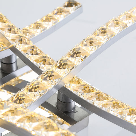 Plafonnier en cristal moderne lampe de plafond en forme de vague LED nordique salon chambre salle à manger Restaurant hôtel décor à la maison