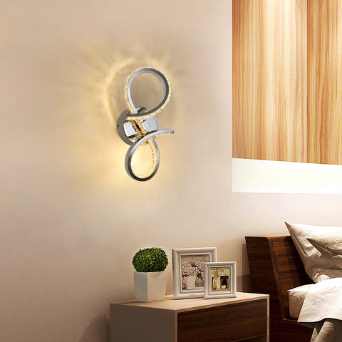 Applique Murale LED 12w Lampe Intérieur Murale Créative Moderne en Métal Lampe de Chevet Couleur Chaude 3000k, éClairage pour Chambre Couloir Salon Escaliers Bureau