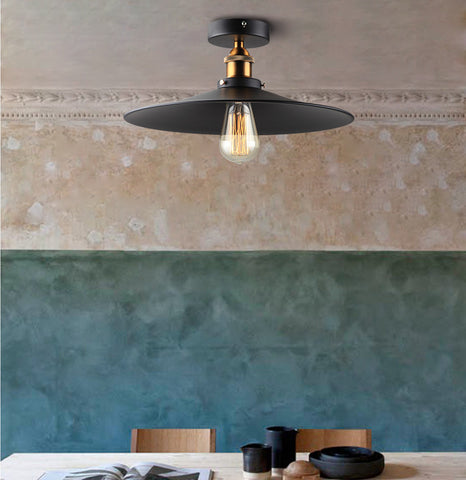 E27 Métal Noire Retro Suspension Luminaire ，E27 Suspension Eclairage de Plafond Vintage Plafonnier Suspension E27 Plafonnier Lampe(sans ampoule)