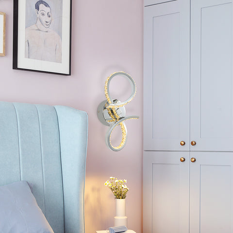 Applique Murale LED 12w Lampe Intérieur Murale Créative Moderne en Métal Lampe de Chevet Couleur Chaude 3000k, éClairage pour Chambre Couloir Salon Escaliers Bureau