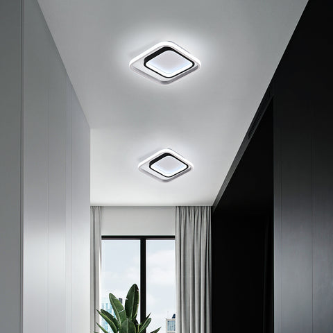 Plafonnier LED, Moderne Luminaire Plafonnier 30W 3300lm, Lampe de plafond 6000K acrylique et métal, pour salon chambre salle à manger