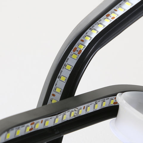 Plafonnier LED moderne 24W, Lampe de Plafond en forme de 2 Oblique Carré en Aluminium, Luminaire Plafonnier Noir Metal, Pour Balcon D'entrée de Couloir, Lumière Blanche froide/6500K