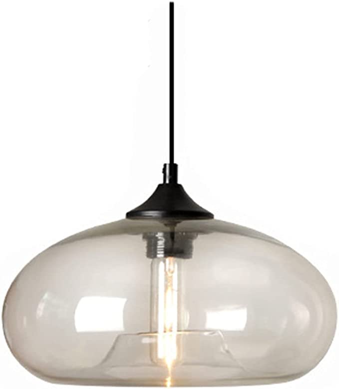 Suspension Luminaire Plafond Vintage industrielle Chandelier E27 Lustres Light Lamp Colorful Eclairage de Plafond (Transparent) Sans Ampoules