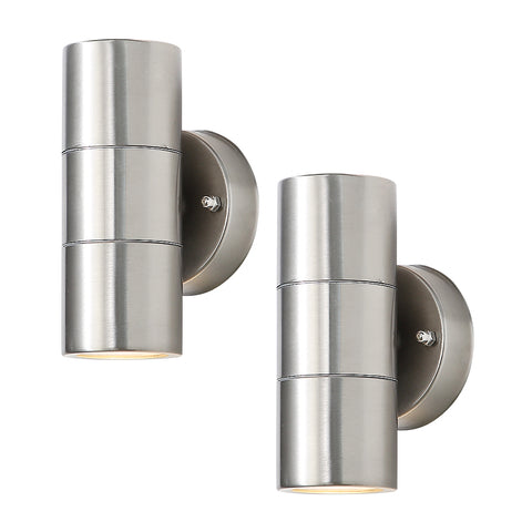 1 Pièce Appliques Murales Mode Creative Chic Mode Jardin LED Appliques Murales Extérieures Appliques Murales En Acier Inoxydable Double Tête Appliques Murales