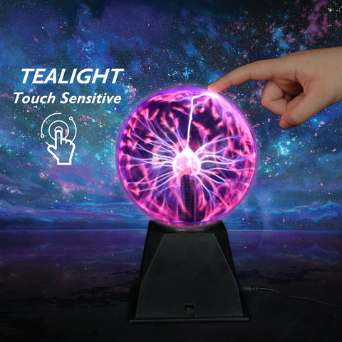 Lumière de Boule de Plasma, Lampe Plasma Boule Magique Lampe de Sphère d'ion de Boule Sensible