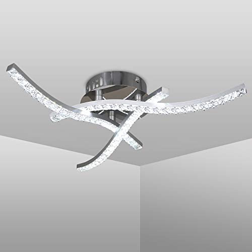 Plafonnier LED, luminaire plafonnier de vague, plafonnier en cristal