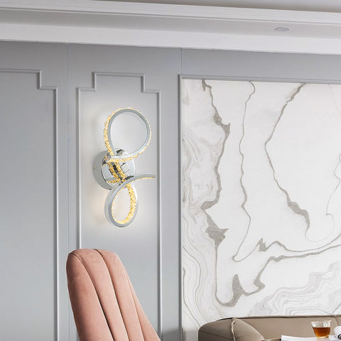 Applique Murale LED 12w Lampe Intérieur Murale Créative Moderne en Métal Lampe de Chevet Couleur Chaude 3000k, éClairage pour Chambre Couloir Salon Escaliers Bureau