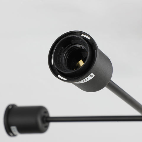 Lustre Spoutnik Moderne,Suspension Industrielle à 4 Lumières,Plafonnier Semi-encastré E27 pour Salle à Manger, Salon, Cuisine, Bureau, Café, Restaurant(ampoule non incluse)