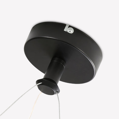 Modern Led Suspension Anneau 32W Suspension de Table à Manger à Led Moderne Lustre Acrylique Led, 220V, 22CM Lustre Led Plafonnier pour Salon, Salle à Manger, Couloir, Café, Comptoir de Bar, Noir