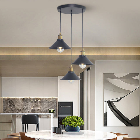 Lustre Industriel Vintage 3 Lumiere Suspension Industrielle Design Vintage Industriel Lustre Plafond Industriel E27